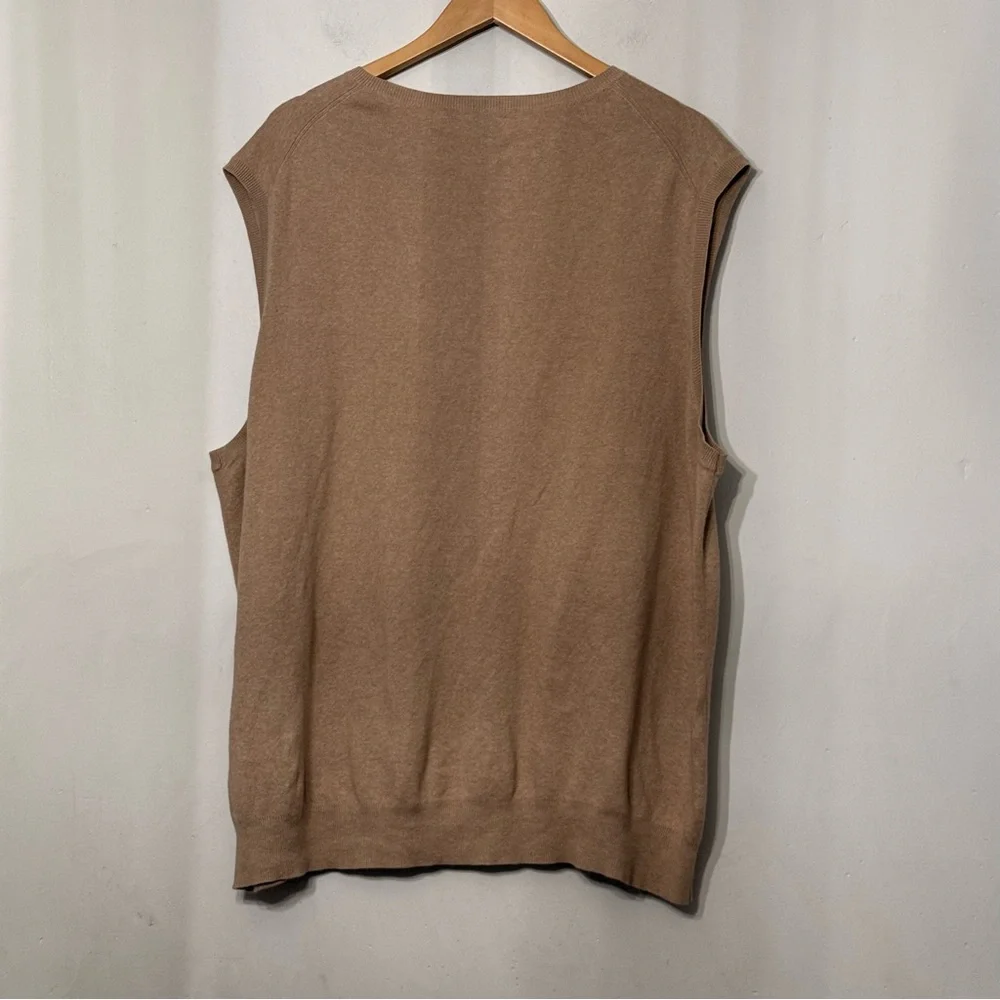 Polo Ralph Lauren Sweater‎ Vest Tan Neutral Teacher Business Casual Men’s 2XB